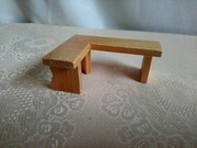 Drewniana miniaturka - stara ławka - skala 1:12 - Dollhouse
