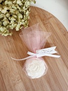 Piwonia świeca sojowa - podziękowania ślub chrzest baby shower 