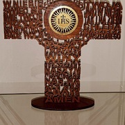 Krzyż z modlitwą Ojcze Nasz Pamiątka Komunii Świętej Chrztu