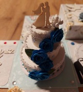 Kartka ręcznie robiona box plus etui ślub 