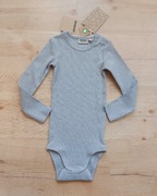 Nowe Body dl rękaw roz 92 Wheat prążkowane beżowo szare