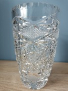 Kryształowy wazon vintage średni PRL 