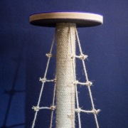 Drapak dla kota,  kolor: ciemno szary z niebieskim