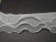 Pasmanteria taśma z żyłką perłami wykończenie sukienki falbanka tiul