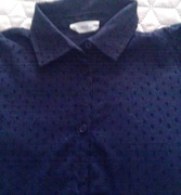 Mango -granatowa koszulowa sukienka w kropki roz.134 100% bawelna