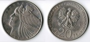 Moneta PRL 20 zł Międzynarodowy Rok Kobiet 1975 