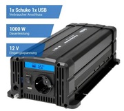 Zestaw solarny kamper falownik BaSBa 12-230V, regulator, zacisk + przewody 