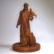 FRANCISZEK Z ASYŻU - figurka w kolorze brązowym (PLA) - DRUK3D