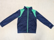 Granatowa zielona zasuwana bluza dresowa Domyos 134 - 140 jak nowa