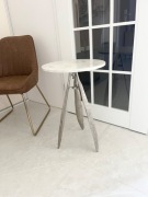 Stolik marmur srebrne liście marmurowy stolik kawowy 