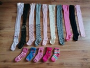 Rajstopy dla dziewczynki – 9 par (nowe) + gratis