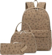 Plecak szkolny piórnik torba na lunch komplet 3-cz. zestaw dziewczynki nowy