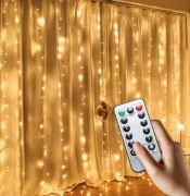 Kurtyna świetlna 300 LED 3x3m ciepły biały