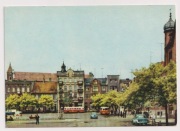 Gniezno Rynek 1966r. Autobusy Moskwicz  688E
