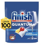 Finish Quantum All in 1 Kapsułki do Zmywarki Lemon Cytryna 100 sztuk