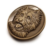 Piękna przypinka z motywem Westie - West Highland White Terrier + etui