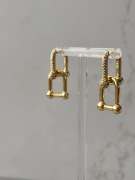 S925 Pozłacane srebro kolczyki spinacz lux modowe kolczyki