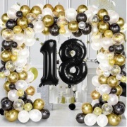 Zestaw balonów na 18 urodziny - 121 sztuk 