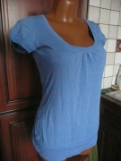 bluzka bawełniana tshirt H&M niebieska  M