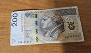 Banknot obiegowy 200zl Seria BG6663333
