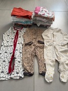 Zestaw pajacyków / śpiochów dziewczęcych – rozmiar 74–80 | 18 szt.