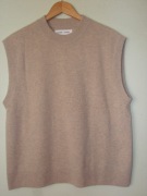 Samsøe Samsøe śliczny pulower bezrękawnik 100% kaszmir beżowy  Oversize M