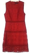 sukienka ,,Zara" burgund-red koronka z haftem__M/38 wesele; chrzciny;święta