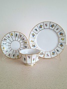 Eleganckie trio filiżanka Fürstenberg Grecque Mille Fleurs 1966 / 2006 r.