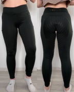 Bryczesy zimowe legginsy jeździeckie 38 Covalliero ciemnozielone