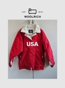 Woolrich damskie kurtka zimowa S oversize czerwona vintage 