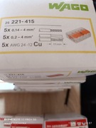 WAGO SZYBKOZŁĄCZKA Złączka UNIWERSALNA DRUT/LINKA 5x0,20-4mm² 221-415 25SZT
