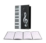 Bymivofun 4-stronicowa teczka na nuty, 4-stronicowa teczka na nuty A4