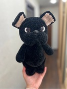 Piesek buldog francuski czarny na szydełku prezent pluszak maskotka