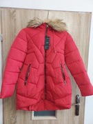 Ciepła czerwona kurtka zimowa JLQMA – rozmiar M/L