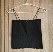 Top z dekoracyjnym wykończeniem S Cropp, alternative goth