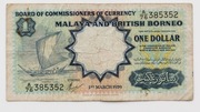Malaje i Brytyjskie Borneo 1 dolar 1959 P.8A Rzadki