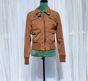 Kurtka bomberka pilotka Terranova M 38 brązowa vintage y2k retro