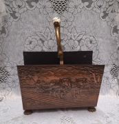 PIĘKNY POJEMNIK NA DREWNO, GAZETY