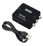 AV do HDMI adapter konwerter przejściówka do konsola monitor