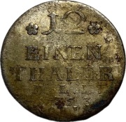 Niemcy, Meklemburgia - 1/12 Talara 1753 rzadka, Chrystian Ludwik II, srebro