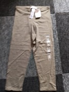 Leginsy, 3/4 damskie, wielkość XS, kolor ciemna zieleń 