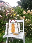 Torebka torba jesienna makrama boho A4 shopper bag