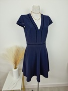 Sukienka do kolan formalna wizytowa na okazję koktajlowa okolicznościowa