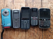 ZESTAW TELEFONÓW NOKIA SAMSUNG BLACKBERRY plus KAMERA BCM