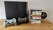PlayStation 3 Slim - 2 pady - 14 gier