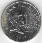 Filipiny 1 piso peso 2003 - 24 mm - niemagnet. - nr 1