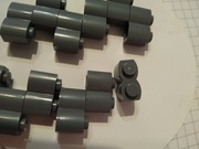 LEGO 30136 palisada 2x2 ciemny szary Nowy 12 szt