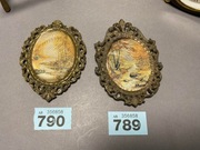 MINIATURA na jedwabiu. Styl włoski barok #790