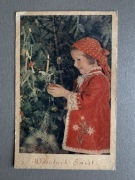 Pocztówka PRL lata 40 święta Bożego Narodzenia