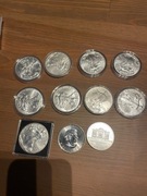 Srebrne monety amerykański orzeł klonowy liść filharmonicy srebro 1 oz